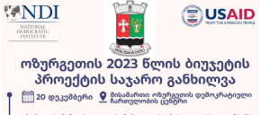 2023 წლის ბიუჯეტის პროექტის საჯარო განხილვა